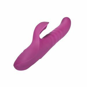 Bestvibe Purple Silicone Vibrating Thrusting Beaded Rabbit Vibrator