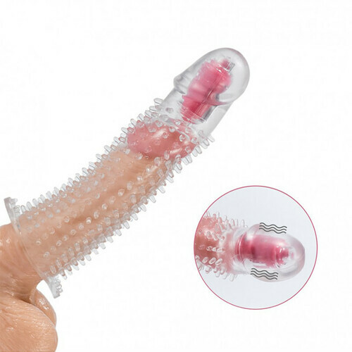 Bestvibe Vibrating Textured Penis Extender Sleeve